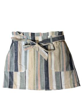 American Eagle Outfitters Medium Neutral Striped Mini Skirt